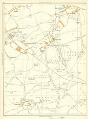 CRIGGLESTONE Woolley Durkar Newmillerdam Chapelthorpe Milnthorpe 1935 old map