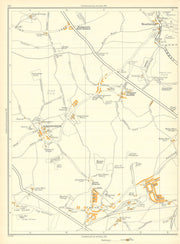 YORKS Upton Badsworth Wentbridge Beacon Covert Carr Wood Thorpe Audlin 1935 map