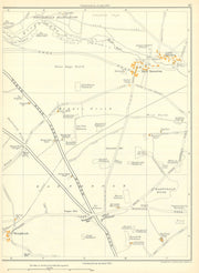 YORKS Barnsdale Went Edge Kirk Smeaton Little Smeaton Wrangbrook Upton 1935 map
