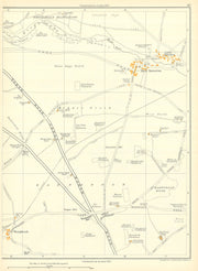 YORKS Barnsdale Went Edge Kirk Smeaton Little Smeaton Wrangbrook Upton 1935 map