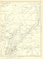 YORKSHIRE Diggle Harrop Dale Castle Shaw Standedge Bleak Hey Nook 1935 old map