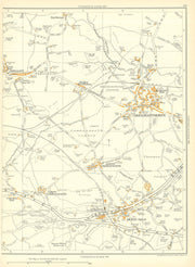 SKELMANTHORPE Lower Upper Cumberworth Shelley Thorpes Denby Dale 1935 old map