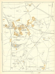 SOUTH ELMSALL Hooton Pagnell Wood Frickley Moorthorpe Minsthorpe 1935 old map
