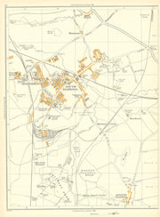 SOUTH ELMSALL Hooton Pagnell Wood Frickley Moorthorpe Minsthorpe 1935 old map