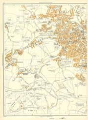 BARNSLEY Dodworth Worsborough Ward Gn Kingstone Gawber Keresforth Hill 1935 map