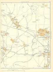 THURNSCOE Clayton Billingley Middlecliffe Great Houghton Goldthorpe 1935 map
