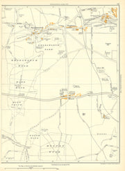 YORKSHIRE Brodsworth Marr Aldwick le Street Melton Wood Pickburn 1935 old map