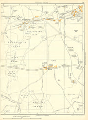 YORKSHIRE Brodsworth Marr Aldwick le Street Melton Wood Pickburn 1935 old map