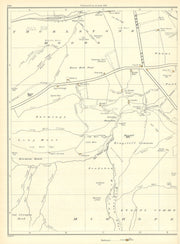 YORKSHIRE Thurlestone Midhope Barnside Moors Ecklands Flouch Inn 1935 old map