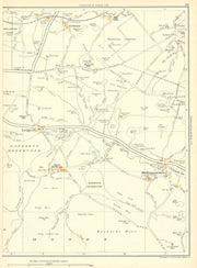 YORKSHIRE Langsett Midhopestones Upper Midhope Penistonestone Ecklands 1935 map