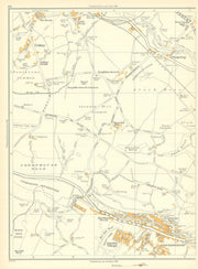 YORKS Stockbridge Gdn Village Snowden Hill Cubley Penistone Oxspring 1935 map