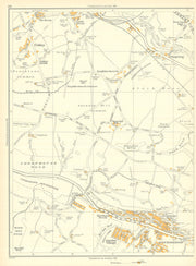YORKS Stockbridge Gdn Village Snowden Hill Cubley Penistone Oxspring 1935 map