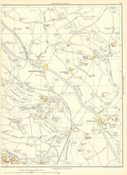 THURGOLAND Wortley Stocksbridge Crane Moor Bagger Wood Finkle Street 1935 map