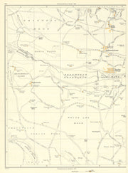 YORKSHIRE Bolstrestone Stocksbridge Broomhead Ewden Village Hollin Busk 1935 map