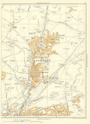 RAWMARSH Kilnhurst Dalton Eastwood Upper Haugh Parkgate Thrybergh 1935 old map