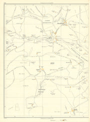 YORKSHIRE High Bradfield Low Bradfield Ughill Load Brook Wet Shaw 1935 old map