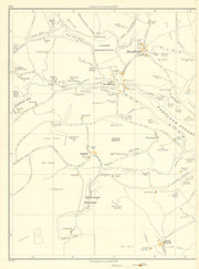 YORKSHIRE High Bradfield Low Bradfield Ughill Load Brook Wet Shaw 1935 old map
