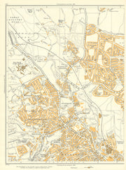SHEFFIELD Hillsborough Walkley Wadsley Bridge Owlerton Birley Carr 1935 map