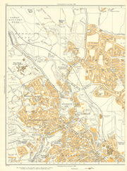 SHEFFIELD Hillsborough Walkley Wadsley Bridge Owlerton Birley Carr 1935 map