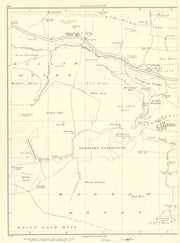 YORKSHIRE Hallam Moors Redmires reservoir Swinglee Ford Hollow Meadows 1935 map