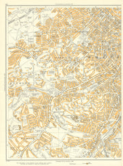 SHEFFIELD Ranmoor Ecclesall Brincliffe Tapton Hill Sharrow Crookesmoor 1935 map