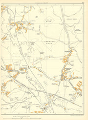 YORKSHIRE Catcliffe Treeton Orgreave Aughton Swallownest Woodhouse Mill 1935 map