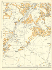 SHEFFIELD Totley Rise Abbeydale Greenhill Millhouses Woodseats Whirlow 1935 map