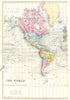 WORLD. The World on Mercators Projection - West Sheet. Bacon 1895 old map