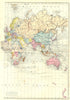 WORLD. The World on Mercators Projection - East Sheet. Bacon 1895 old map