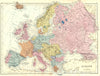 EUROPE. Europe. Bacon 1895 old antique vintage map plan chart