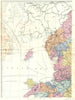 ENGLAND & WALES NW. Lancashire North Wales  Cumbria Isle of Man. Bacon 1895 map