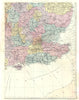 SOUTH EAST ENGLAND. South East sheet. Bacon 1895 old antique map plan chart