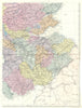 SCOTLAND South East.Firth of Forth Tay Edinburgh Glasgow Borders.Bacon 1895 map