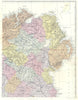 IRELAND North East.ULSTER Down Tyrone Fermanagh Antrim Armagh &c.Bacon 1895 map