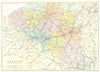 BELGIUM. Belgium and the Duchy of Luxemburg. Bacon 1895 old antique map chart