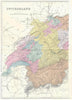 SWITZERLAND. West Sheet. Bacon 1895 old antique vintage map plan chart