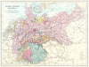 GERMANY. German Empire,Holland &c. Bacon 1895 old antique map plan chart