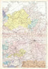German Empire N.Prussia Pomerania Mecklenburg Brandenburg Berlin.Bacon 1895 map