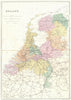 NETHERLANDS. Holland. Bacon 1895 old antique vintage map plan chart