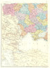 UKRAINE. Russia S W. Ukraine Poland.  Bacon 1895 old antique map plan chart