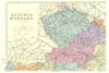 AUSTRIA-HUNGARY NW. Bohemia Moravia Austria Czech Slovakia. Bacon 1895 old map