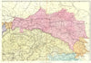 AUSTRIA-HUNGARY NE. GALICIA Hungary Poland Ukraine Slovakia. Bacon 1895 map