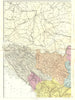 BALKANS NW. Serbia Bosnia Herzegovina Montenegro Albania Kosovo. Bacon 1895 map