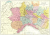 ITALY NORTH WEST. Piedmont,Liguria,Lombardy & Emilia. Bacon 1895 old map