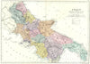 ITALY SOUTH EAST. Abruzzo & Molise,Apulia Campania & Basilicata. Bacon 1895 map