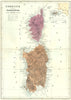 CORSICA SARDINIA. Elba. France Italy. Bacon 1895 old antique map plan chart