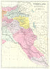 IRAQ SYRIA TURKEY IN ASIA.Armenia Kurdistan Assyria Mesopotamia. Bacon 1895 map