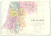 ISRAEL JORDAN. Palestine; South sheet. Bacon 1895 old antique map plan chart