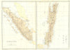 SUMATRA & JAVA. Indonesia Sumatra; Java. Bacon 1895 old antique map plan chart