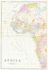 AFRICA West sheet. Showing steamship routes. Bacon 1895 old antique map chart